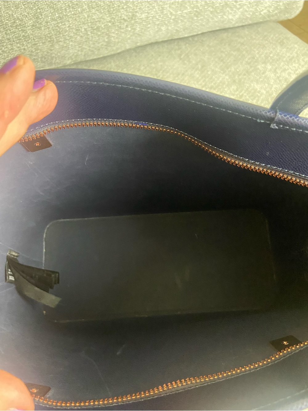 Ted Baker London Navy Floral & Butterfly Tote - Picture 9 of 12